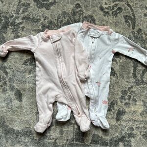 Premie Pink and White Kids One Pieces